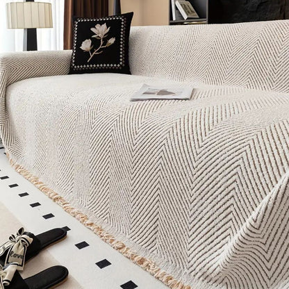 LumiWeave Luxe Herringbone Bankhoes – Stijlvolle Bescherming voor een Tijdloos Interieur