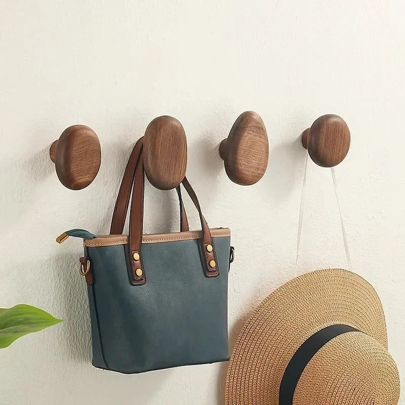 OakPebble – Natuurlijke Houten Wandhaken met Organische Vormgeving voor een Stijlvol Interieur