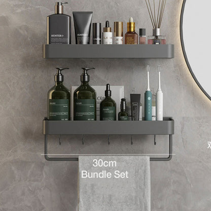 AquaShelf – Elegant Wandrek voor een Georganiseerd Badkamerinterieur