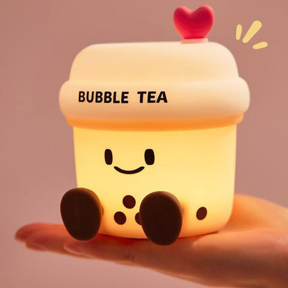 Zachte Siliconen Bubble Tea LED Nachtlamp - Perfect Cadeau voor Kinderen en Meisjes