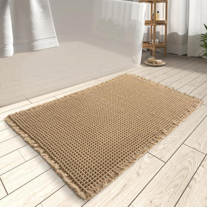 LuxeWeave – Wafelstructuur Badmat met Ultiem Comfort & Absorptie