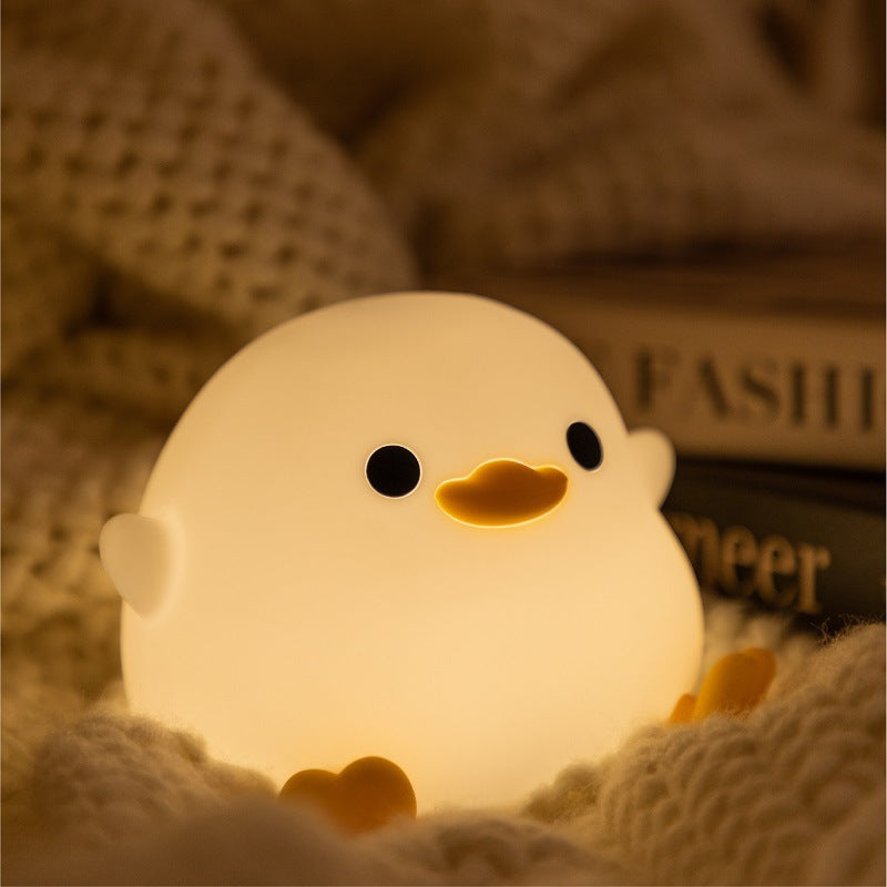 Schattige Eend LED Squishy Nachtlamp Voor Cadeau USB Oplaadbare Eend Lamp