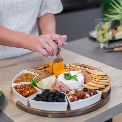LuxeServe – Elegante Kaasplank en Messen Set voor Feestelijke Presentaties