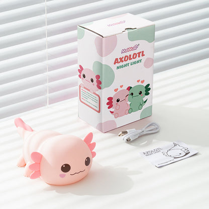 2025 Beperkte Versie Axolotl Squishy Silicone Nachtlamp - Perfect Cadeau 🎁