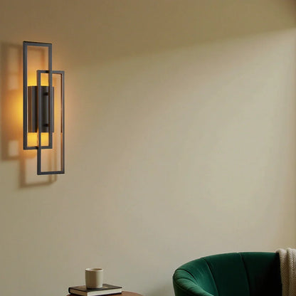 Wandgemonteerde LED Lamp Met Dubbele Rechthoekige Frame