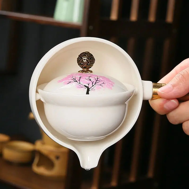 Kersenbloesem - Draaibare Infuser Theepot