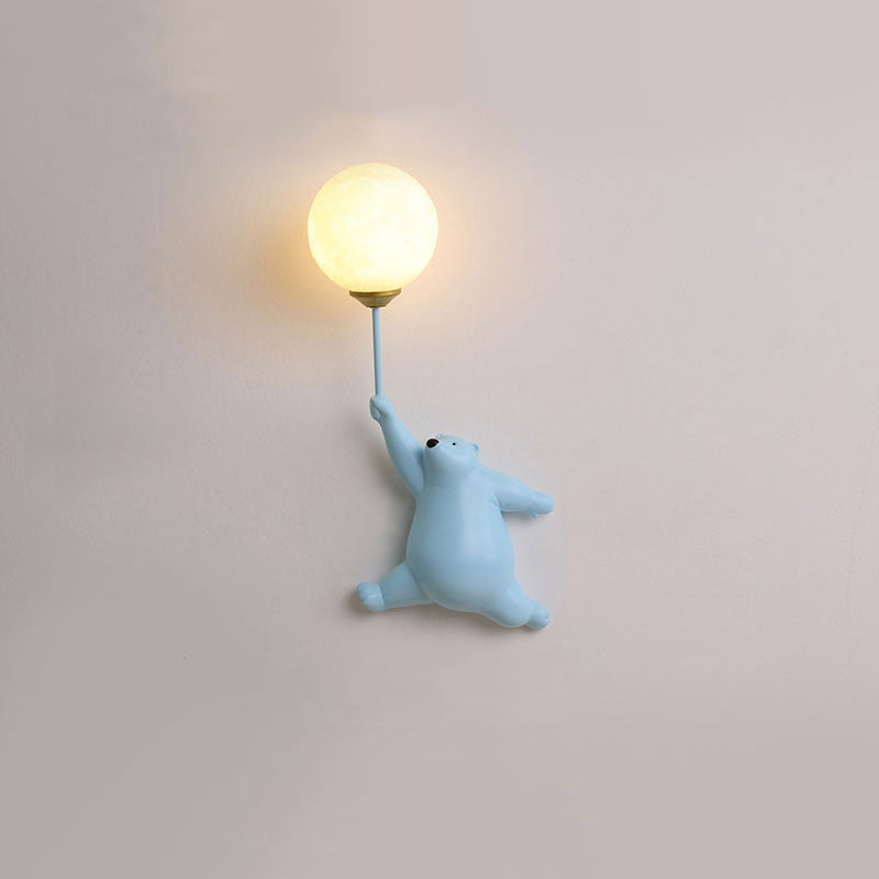 Schattige Beer Wandlamp Kinderkamer Ballonlicht Decoratief