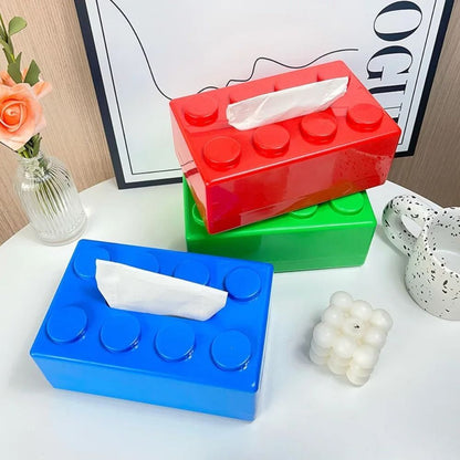 RetroBricks Luxe Tissuedoos – Speels Design voor een Stijlvol Interieur