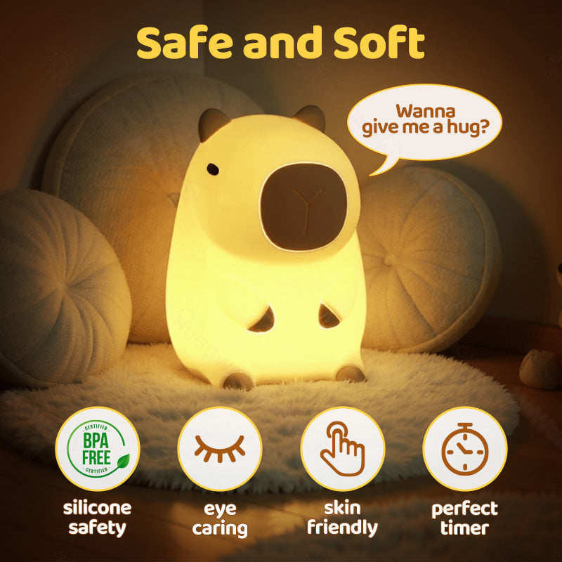 Capybara Vol met Capy Squishy Nachtlampje Figurines Schattige Set DIY Bureau Collectie Perfect Cadeau