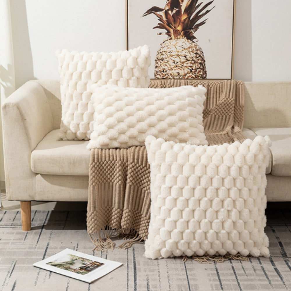 CloudLuxe – Zachte Marshmallow Kussenhoes met Luxe 3D Textuur