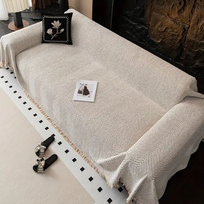 LumiWeave Luxe Herringbone Bankhoes – Stijlvolle Bescherming voor een Tijdloos Interieur