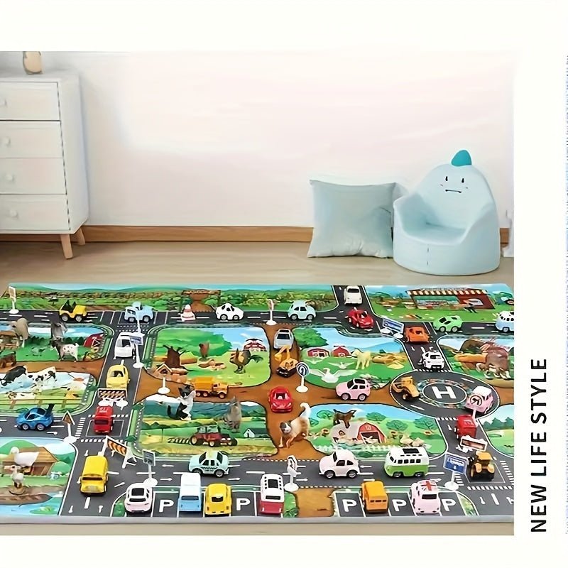 Interactief Speelkleed Avontuur – Ontdek Boerderij en Verkeer Met Speelgoed