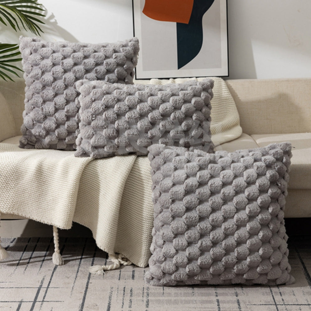 CloudLuxe – Zachte Marshmallow Kussenhoes met Luxe 3D Textuur
