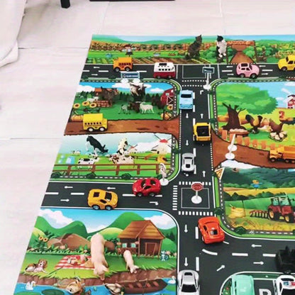 Interactief Speelkleed Avontuur – Ontdek Boerderij en Verkeer Met Speelgoed