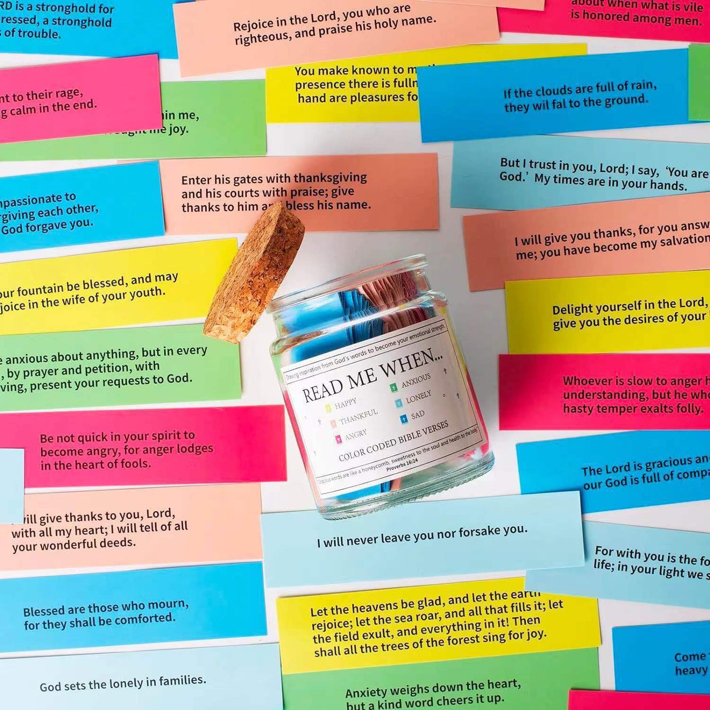 90 Dagen Inspirerende Bijbelverzen Pot - Handgemaakte Dagelijkse Schrift voor Geloof en Dankbaarheid