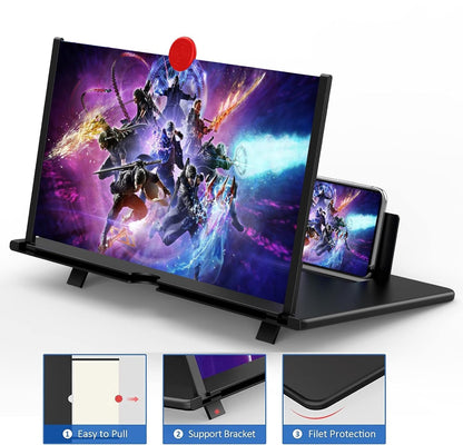 Telefoon Scherm Vergroter 12 Inch Vouwbaar Batterij Vrije Kijkversterker Voor Films Video's En Gaming Terug Naar School 2025