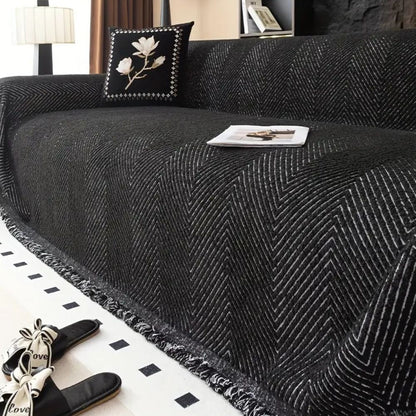 LumiWeave Luxe Herringbone Bankhoes – Stijlvolle Bescherming voor een Tijdloos Interieur