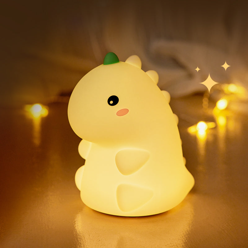 Squishy Schattige Siliconen Dinosaur LED Nachtlamp - Perfect Cadeau voor Kinderen en Meisjes