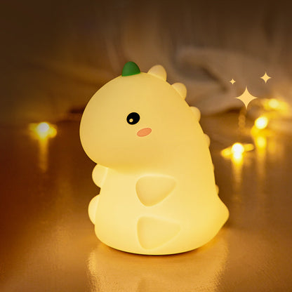 Squishy Schattige Siliconen Dinosaur LED Nachtlamp - Perfect Cadeau voor Kinderen en Meisjes
