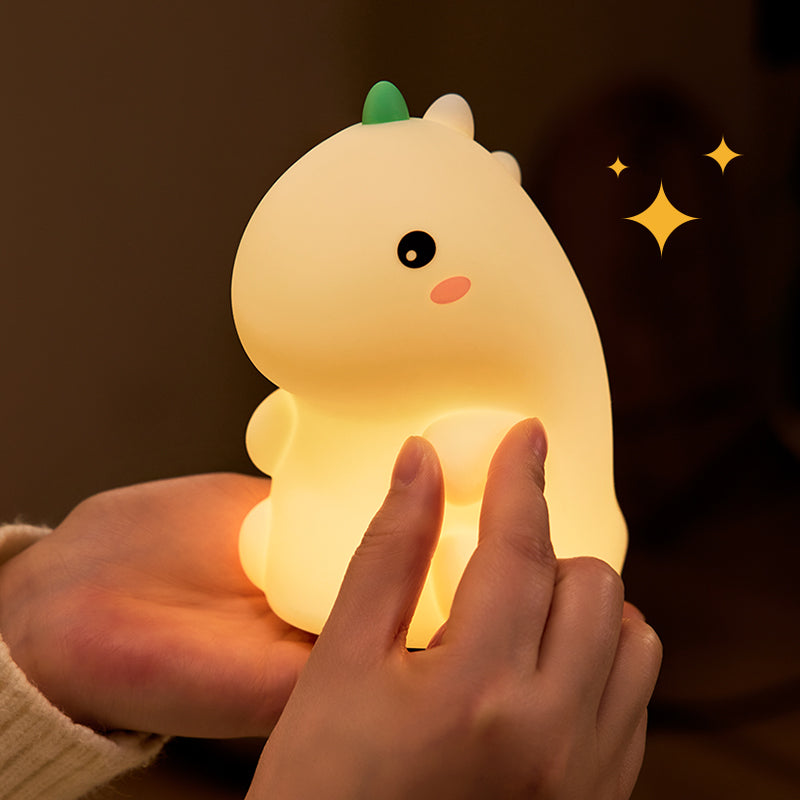 Squishy Schattige Siliconen Dinosaur LED Nachtlamp - Perfect Cadeau voor Kinderen en Meisjes