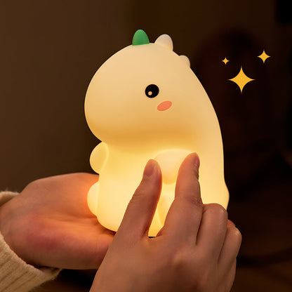 Squishy Schattige Siliconen Dinosaur LED Nachtlamp - Perfect Cadeau voor Kinderen en Meisjes