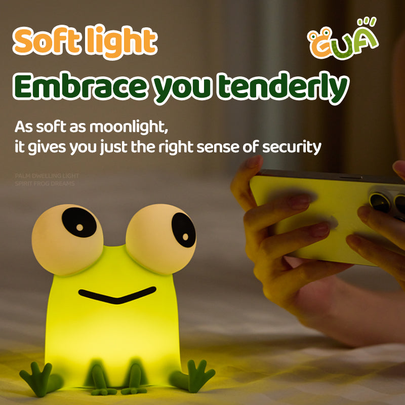 Kikker Met Grote Ogen Schattige Kleine Silicone Squishy Nachtlamp Perfect Cadeau