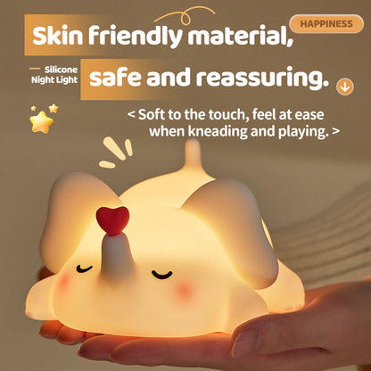 Squishy Silicone Liefde Olifant LED Nachtlamp - Perfect Cadeau voor Kinderen en Meisjes