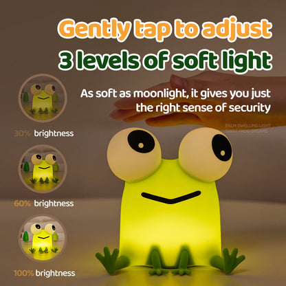 Kikker Met Grote Ogen Schattige Kleine Silicone Squishy Nachtlamp Perfect Cadeau