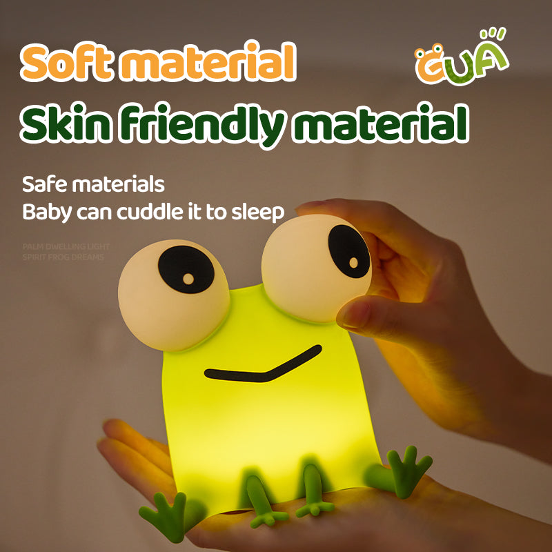 Kikker Met Grote Ogen Schattige Kleine Silicone Squishy Nachtlamp Perfect Cadeau