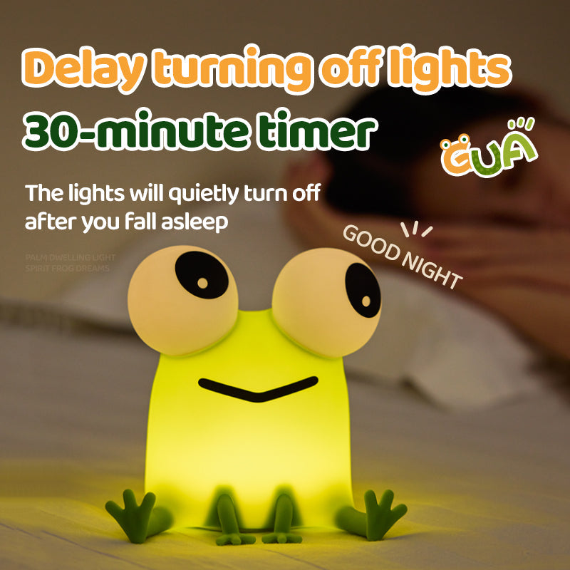 Kikker Met Grote Ogen Schattige Kleine Silicone Squishy Nachtlamp Perfect Cadeau