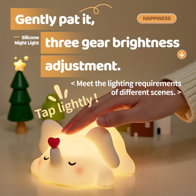 Squishy Silicone Liefde Olifant LED Nachtlamp - Perfect Cadeau voor Kinderen en Meisjes