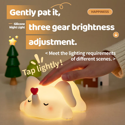Squishy Silicone Liefde Olifant LED Nachtlamp - Perfect Cadeau voor Kinderen en Meisjes