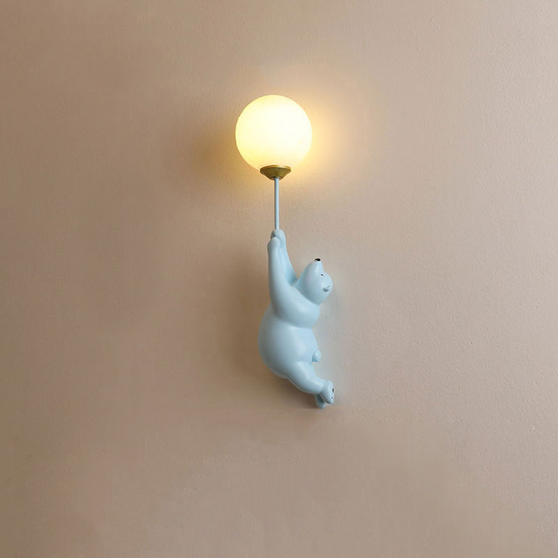 Schattige Beer Wandlamp Kinderkamer Ballonlicht Decoratief