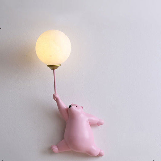 Schattige Beer Wandlamp Kinderkamer Ballonlicht Decoratief