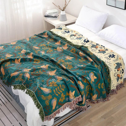 Omkeerbare Scandinavische Vogel Plaid