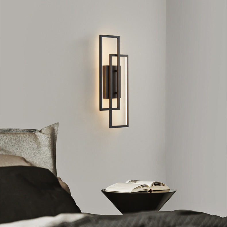 Wandgemonteerde LED Lamp Met Dubbele Rechthoekige Frame