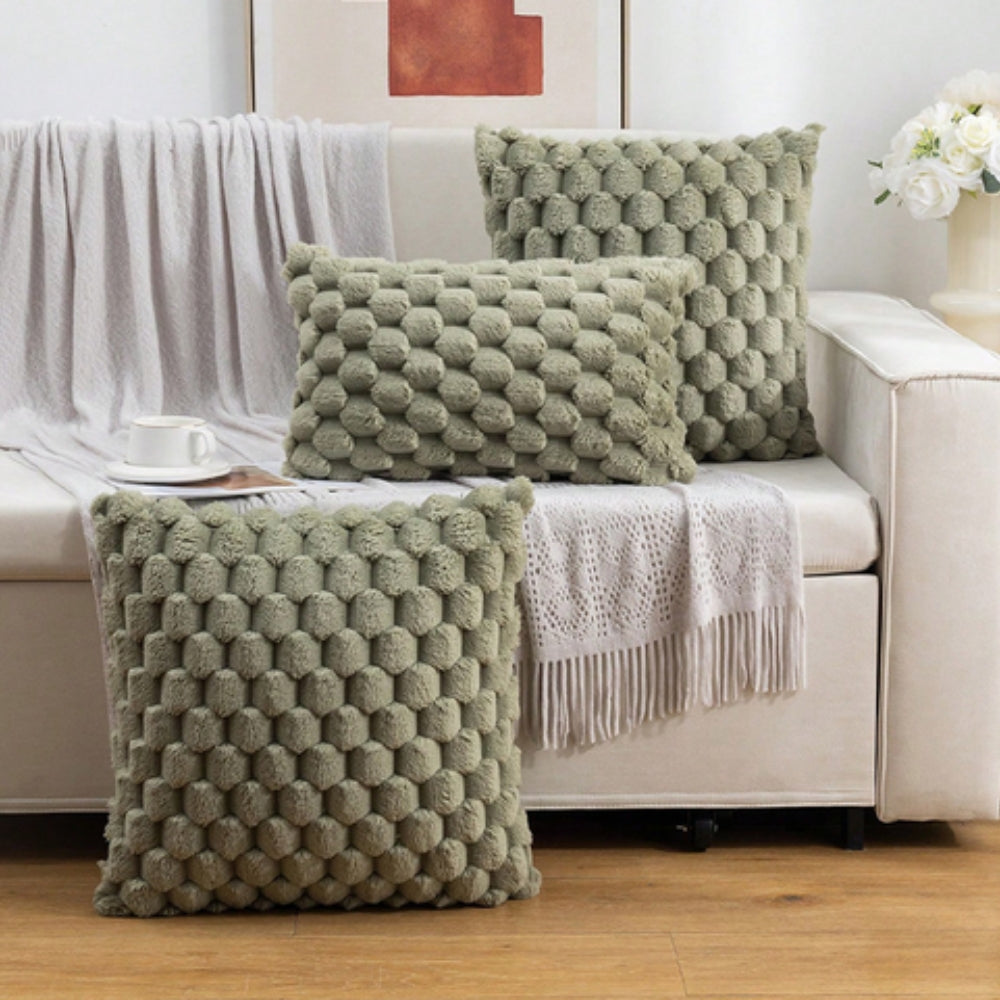 CloudLuxe – Zachte Marshmallow Kussenhoes met Luxe 3D Textuur