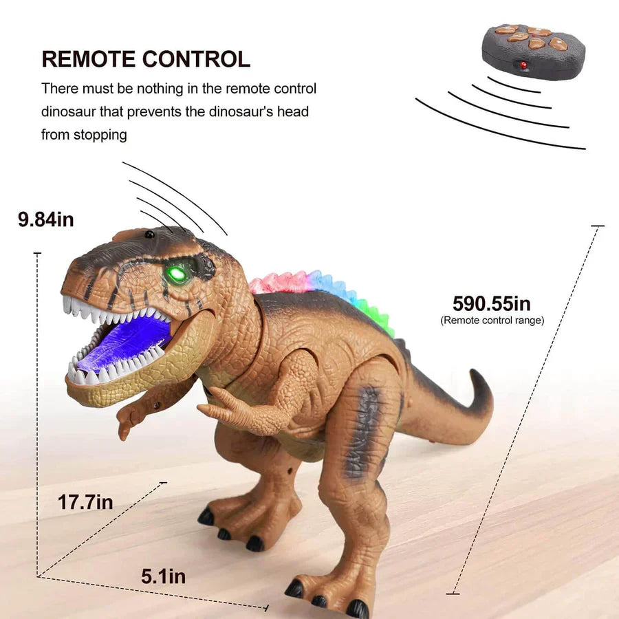 Afstandsbediening T-Rex Dinosaur LED Lichtgevende Loop- en Brullende Speelgoed Voor Kinderen Herfst 2025 Cadeau