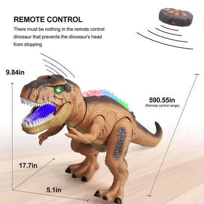 Afstandsbediening T-Rex Dinosaur LED Lichtgevende Loop- en Brullende Speelgoed Voor Kinderen Herfst 2025 Cadeau