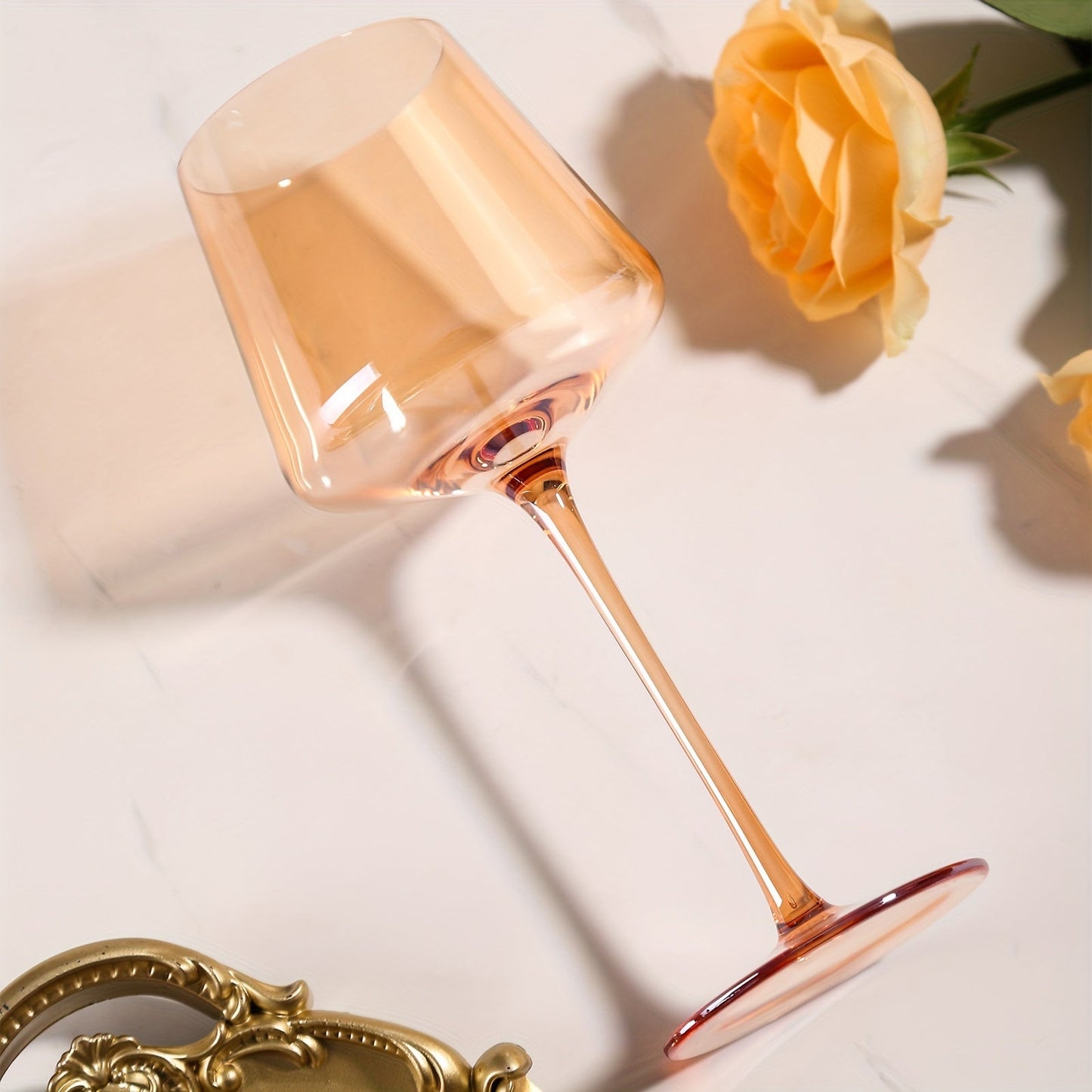 PrismGlow – Set van 6 Premium Gekleurde Wijnglazen met Handgeblazen Kristal