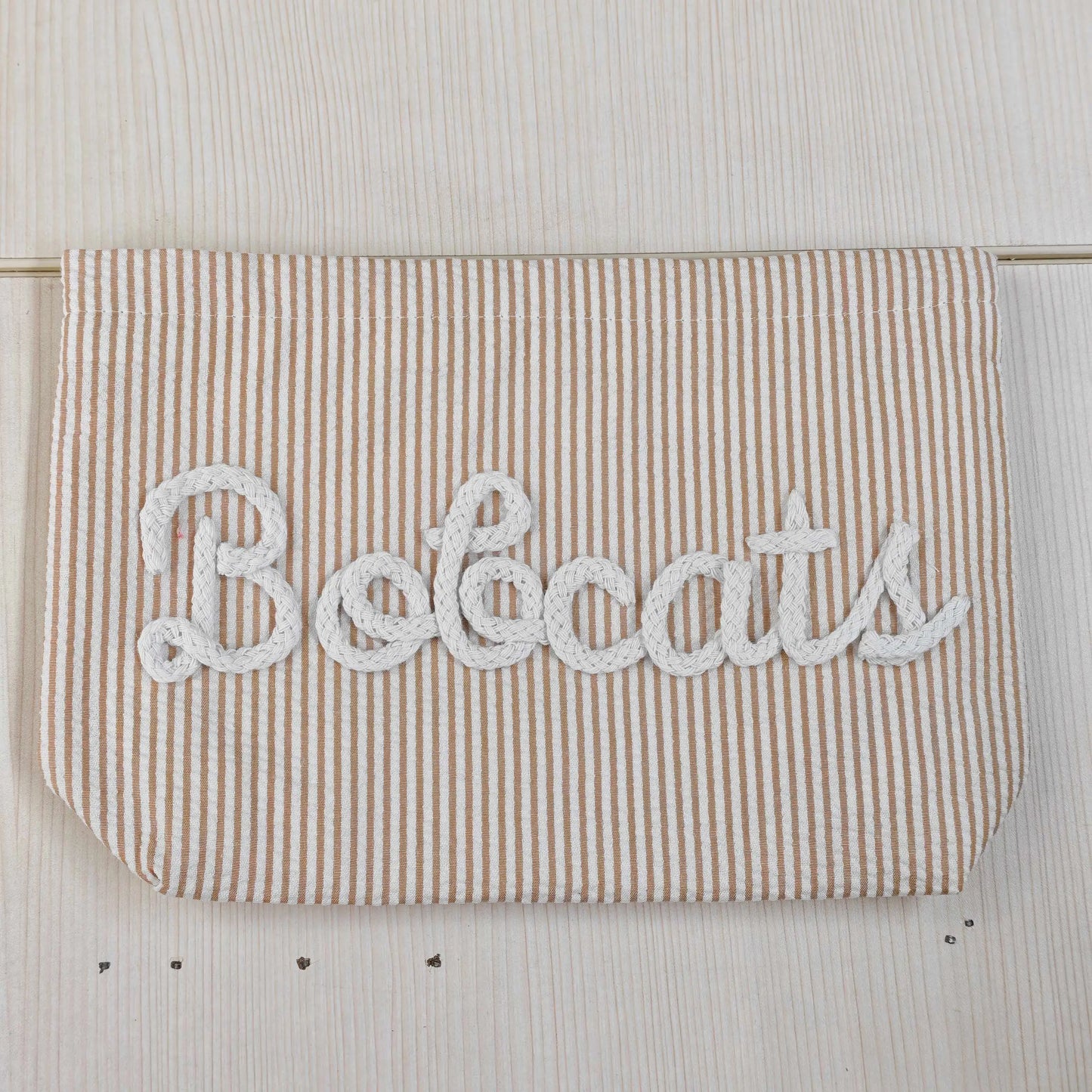 Gepersonaliseerde Seersucker Make-Up Tas - Met Naam