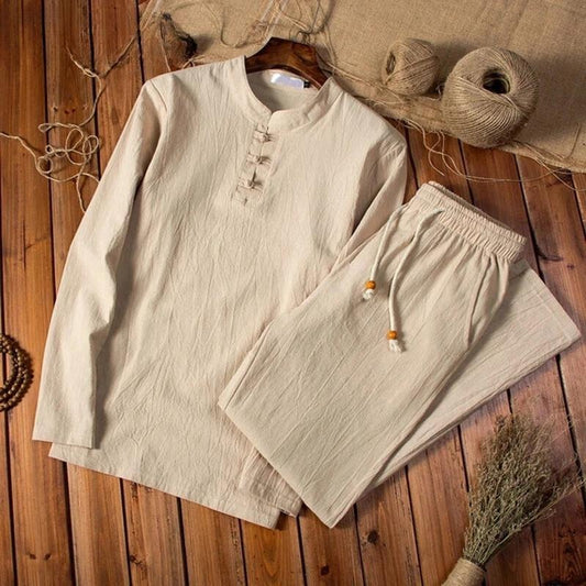 Ademend katoenen loungewear set voor mannen – relaxte pasvorm, lichtgewicht, voor dagelijks comfort
