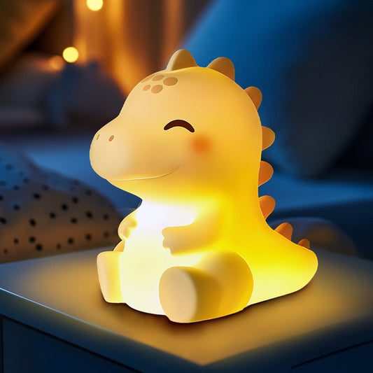 Squishy Silicone Dinosaur LED Nachtlamp - Perfect Cadeau voor Kinderen en Meisjes