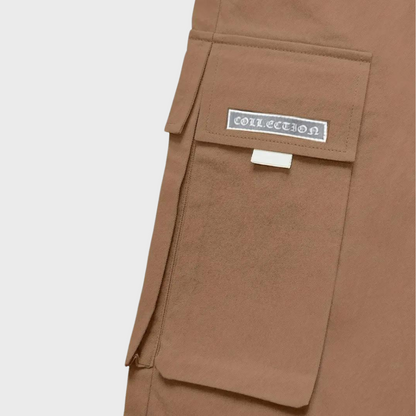 Ontspannen Pasvorm Zwarte Cargo Broek voor Mannen, Ademend en Flexibel Casual Broek met Functionele Zakjes