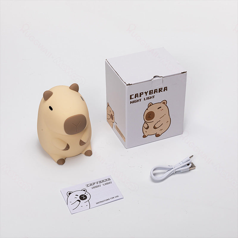 Capybara Vol met Capy Squishy Nachtlampje Figurines Schattige Set DIY Bureau Collectie Perfect Cadeau