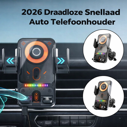 2026 Draadloze Snellaad Auto Telefoonhouder