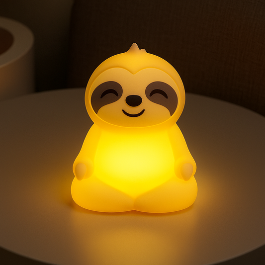 Mediterende Luiaard Squishy Siliconen Rustgevende Glow Nachtlamp Zittende Pose Lamp Perfect Cadeau