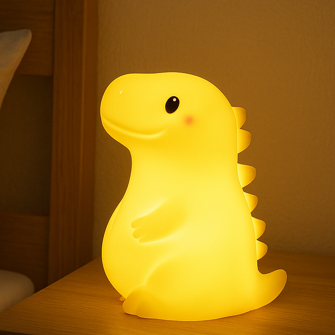 Squishy Silicone Dinosaur LED Nachtlamp - Perfect Cadeau voor Kinderen en Meisjes