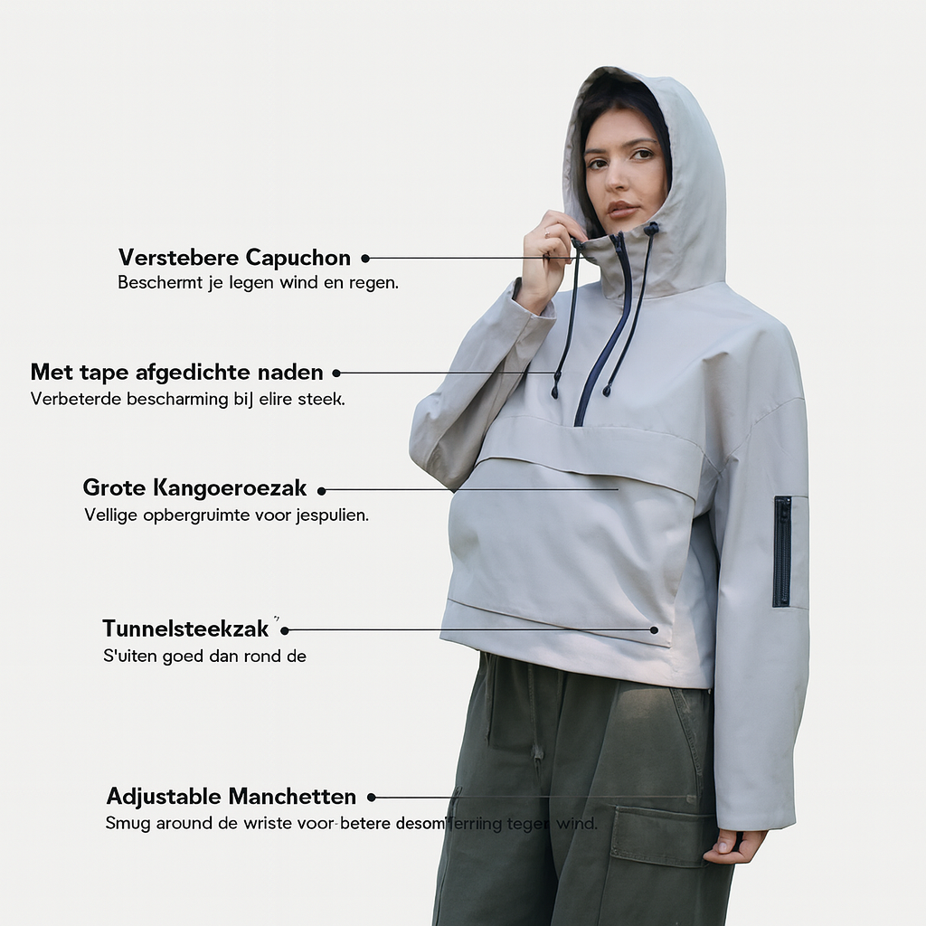 Winddichte Jas met Capuchon