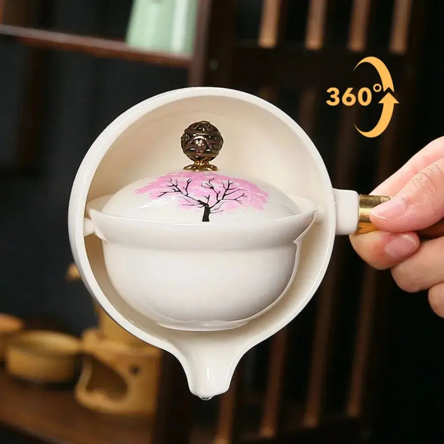 Kersenbloesem - Draaibare Infuser Theepot